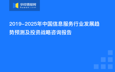 2020-2025年中国信息服务行业市场前景预测及投资战略研究报告